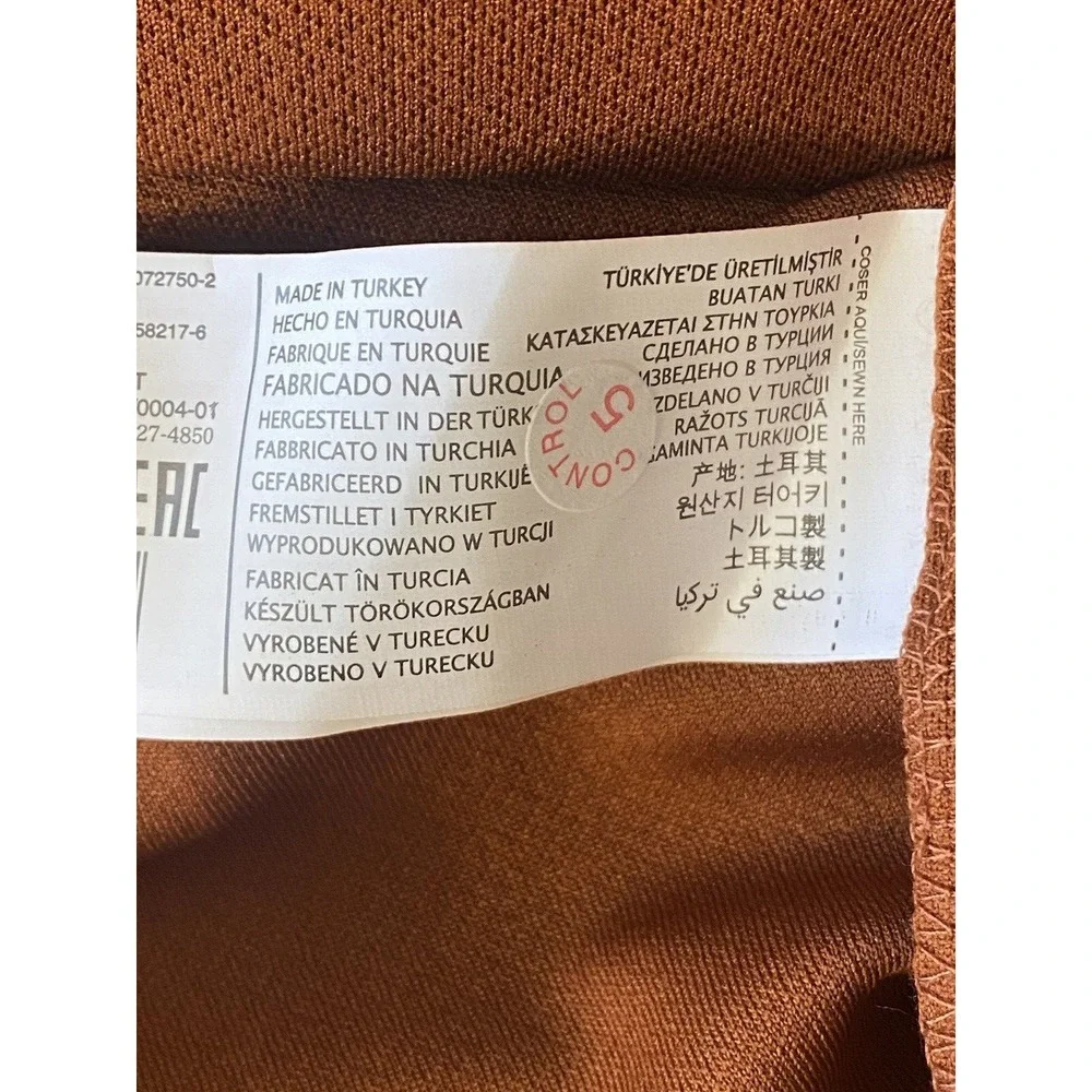 Mango Suit Dress Vistido Wedding Shift Belted Knee Length Burnt Orange NWT Sz M - Picture 3 of 7